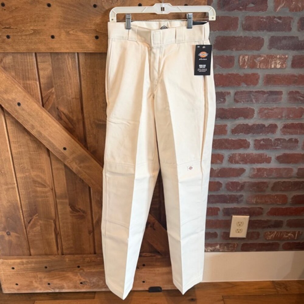 Dickies Women’s Double Knee Work Pants Loose Fit 0/25 Regular Beige NWT